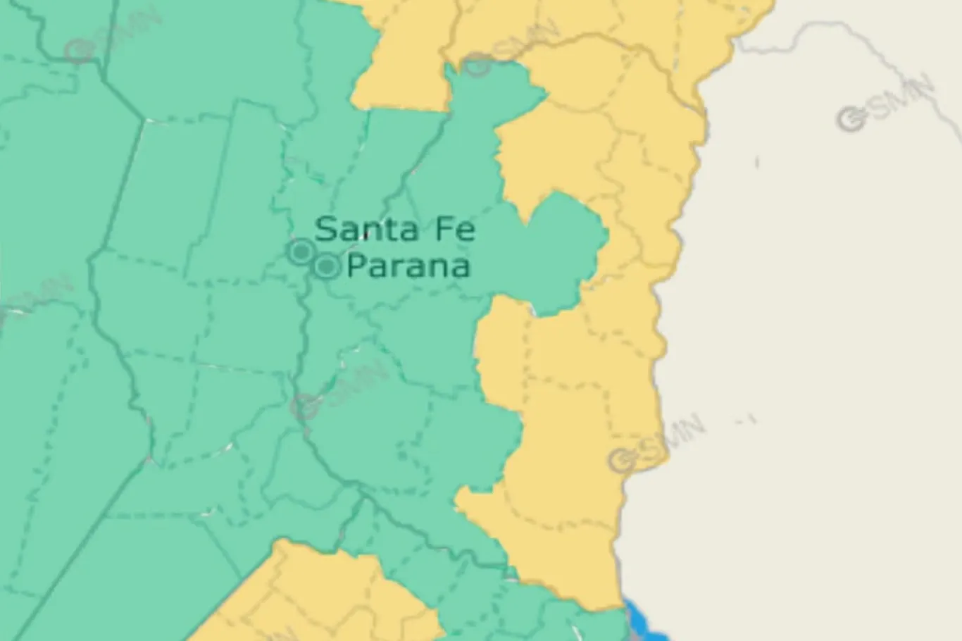 El Servicio Meteorológico Nacional emitió un alerta amarilla por frío extremo para todo el este de l