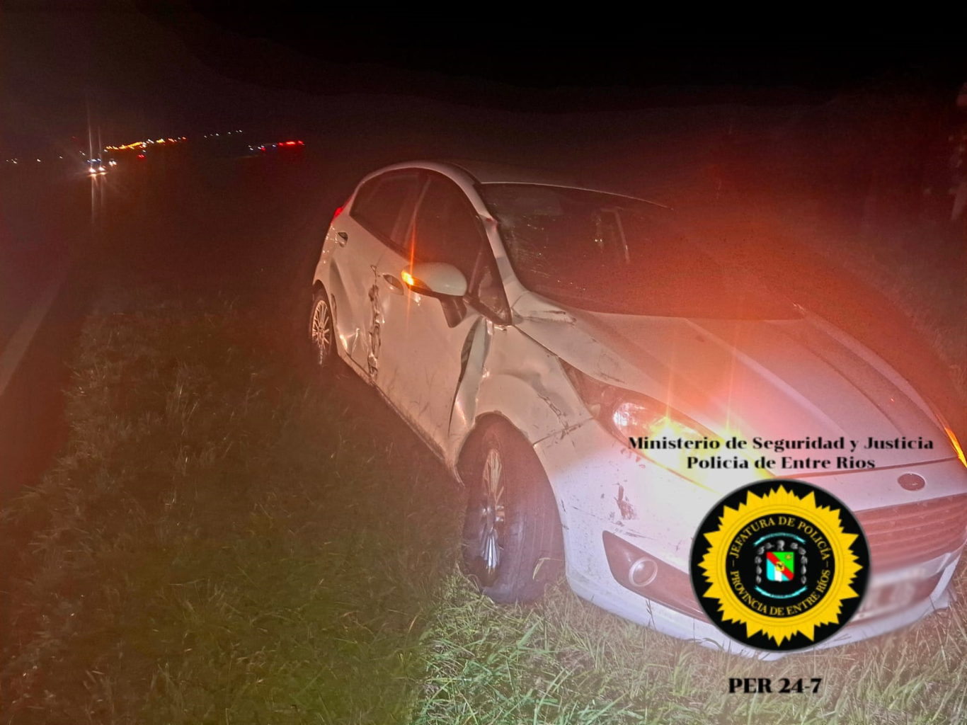 Siniestro vial en la Autovía 14: un auto y un camión colisionaron a la altura del kilómetro 207