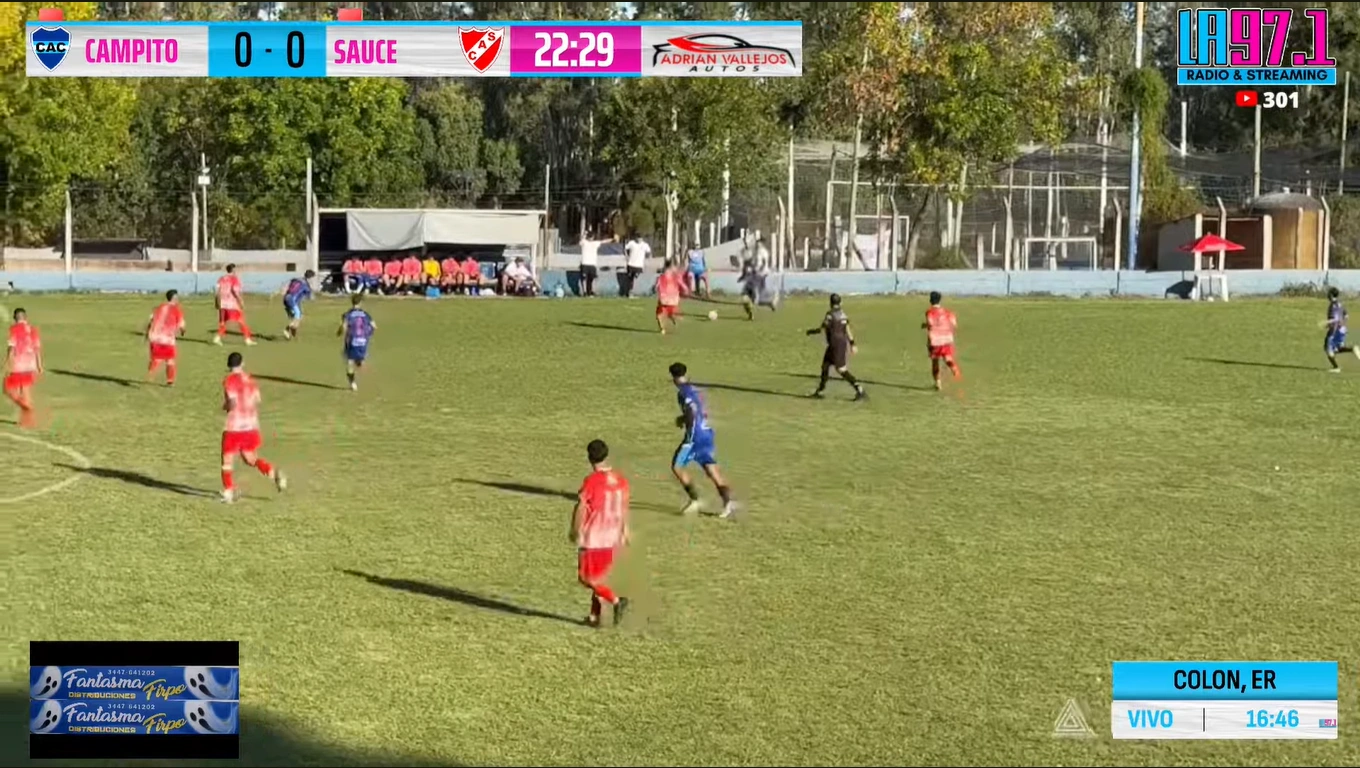 Campito y Sauce: incidentes y suspensión del partido jugado en Colón