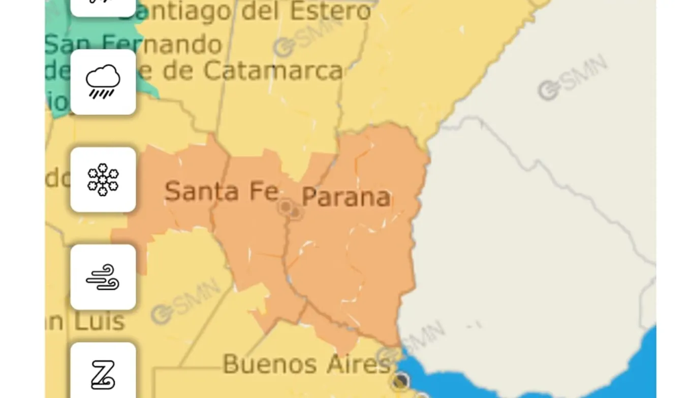 Renuevan alerta amarillo para este sábado y naranja para el domingo