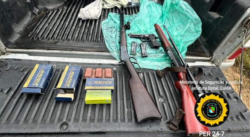 Operativo en Colonia San Anselmo: secuestran armas y municiones en control preventivo policial