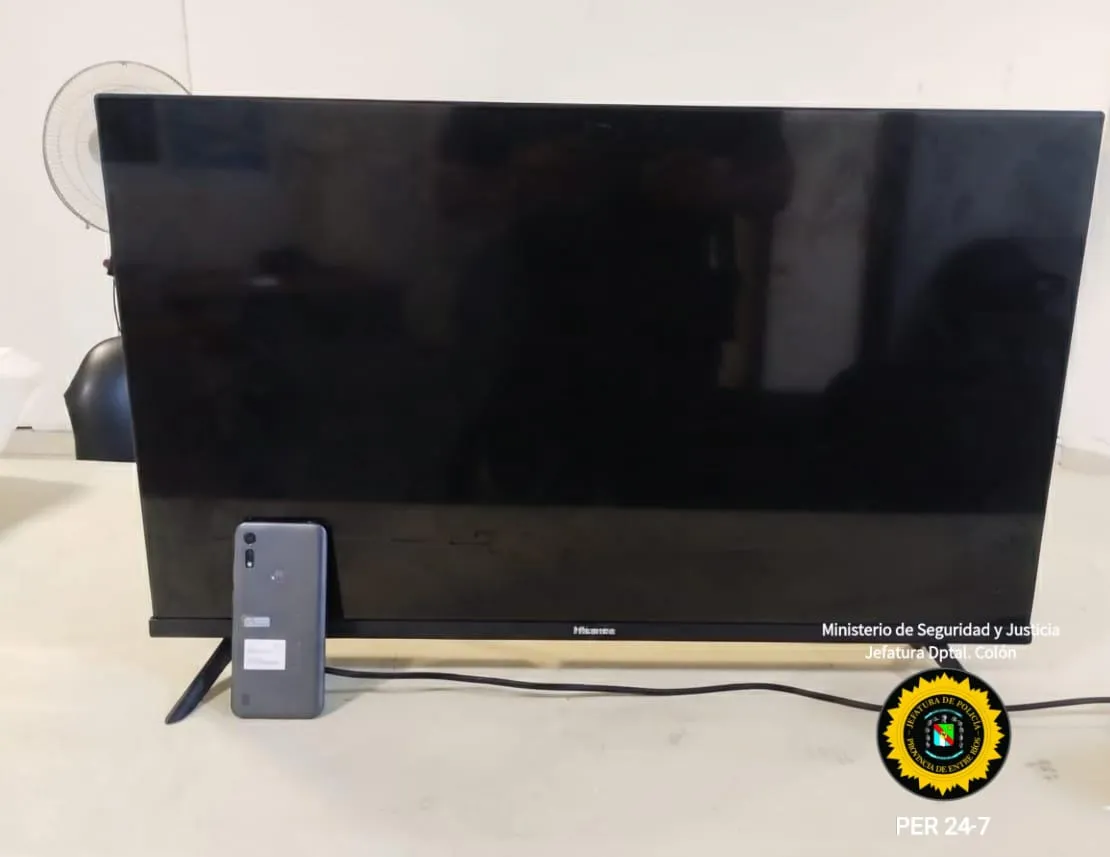 Recuperan objetos robados en Villa Elisa: un televisor y un teléfono celular