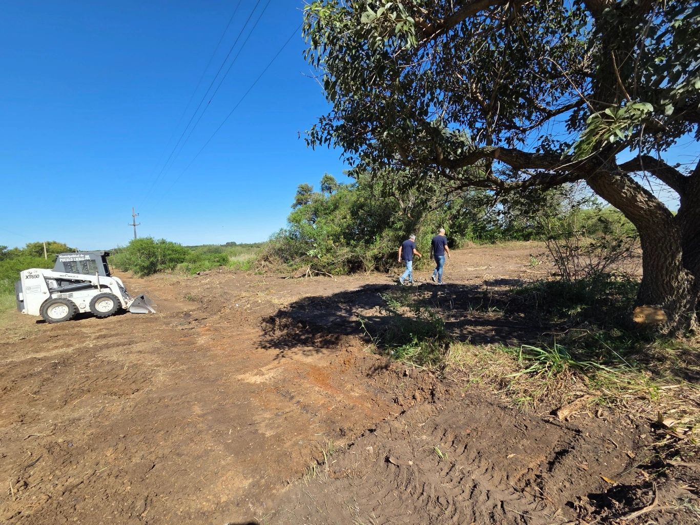 El municipio de Pueblo Liebig continúa trabajando en distintos puntos de la localidad para mejorar e