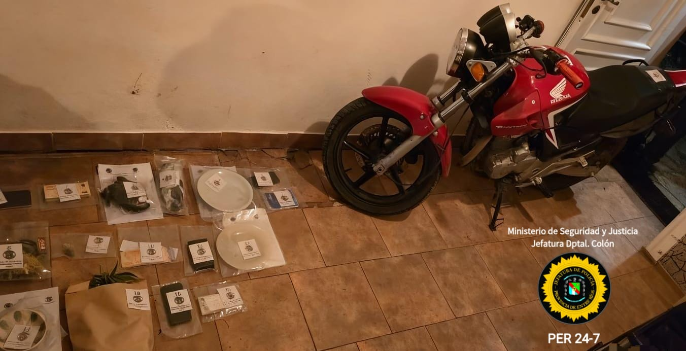 Allanamiento en Villa Elisa: Detienen a joven de 21 años y secuestran drogas, dinero y vehículos