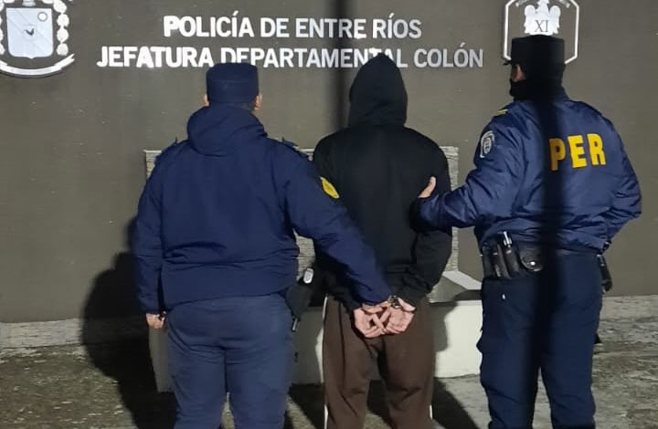 Detuvieron a un joven en Colón por violar una restricción de acercamiento vigente por orden judicial