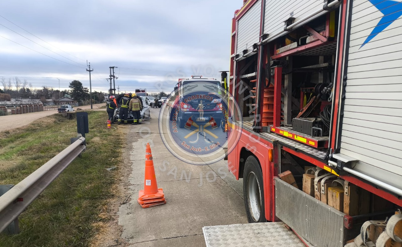 Triple choque en la Autovía 14 dejó un herido y caos vehicular en el km 154