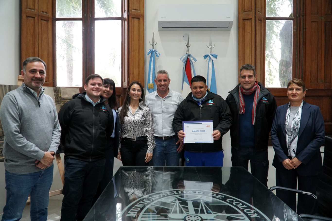 El Municipio reconoció a Damián Pires por su valiente rescate durante la creciente