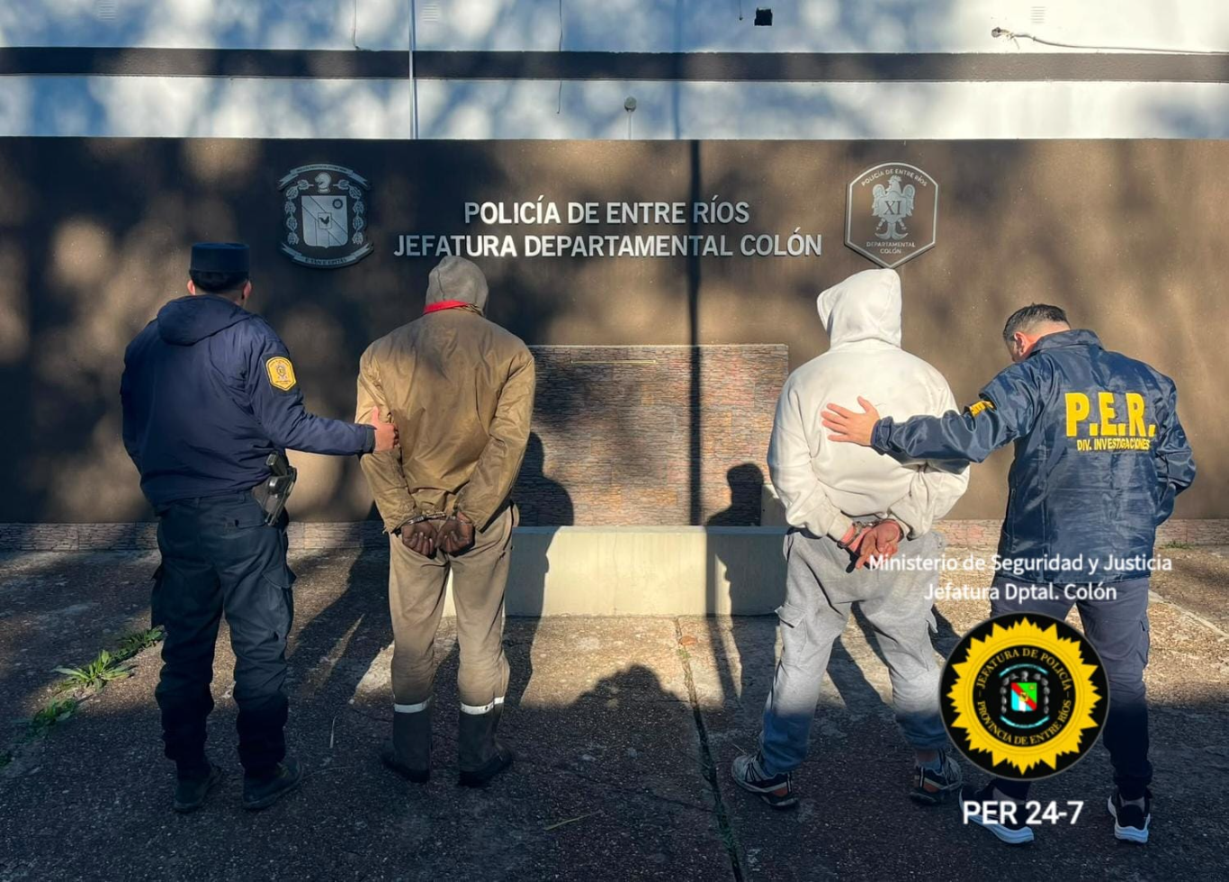 Colón: Dos hombres fueron detenidos cuando presuntamente intentaban robar cables en Vieytes y Reibel