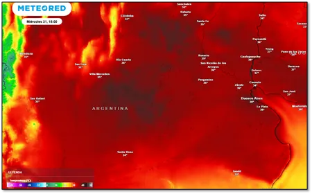 Una ola de calor y tormentas afectan a Argentina en la recta final de 2025